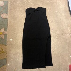 Wild Fable Black Strapless Midi Dress
